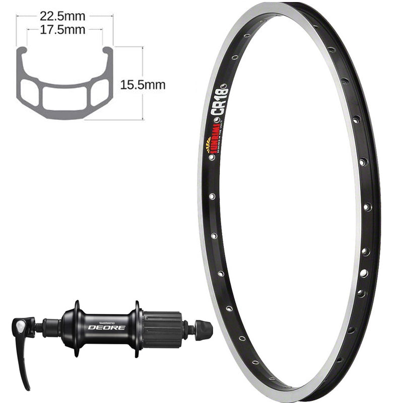 26" CR-18 Black (Shimano Deore hubs)
