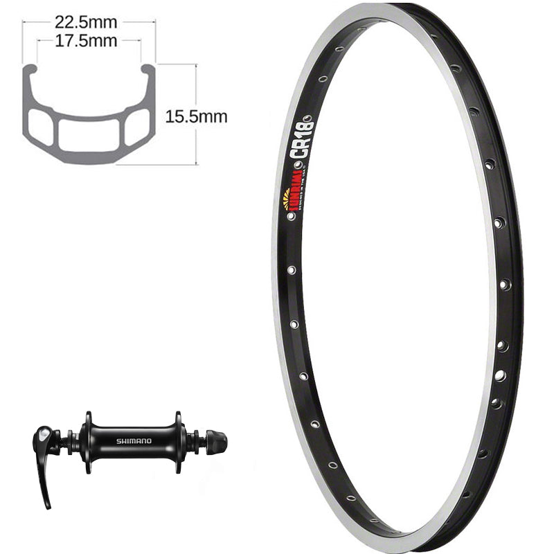 26" CR-18 Black (Shimano Deore hubs)