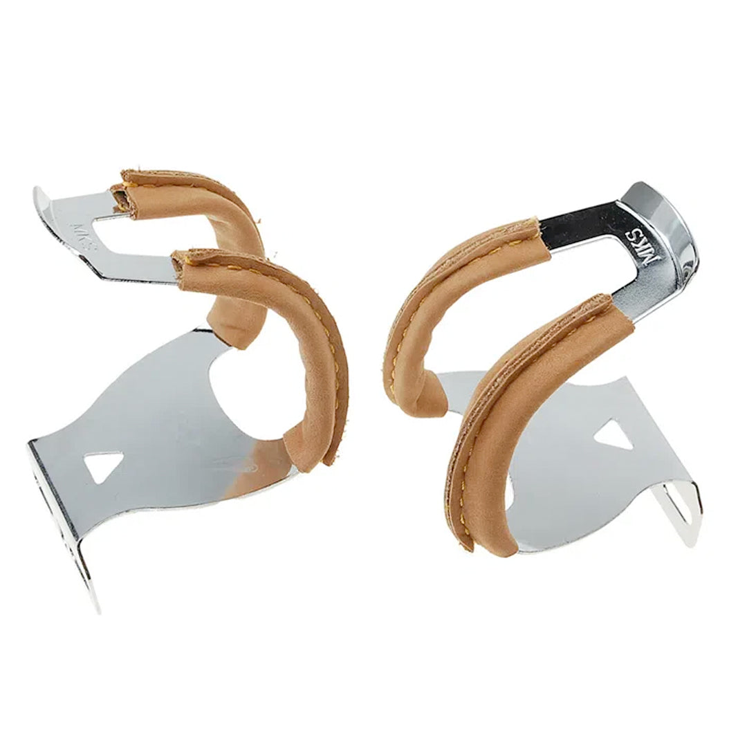 MKS Toe Clips Half Clip With Leather – Gremlins Bicycle Emporium