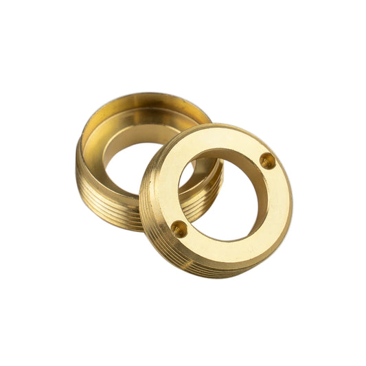 Blue Lug Brass Crank Caps