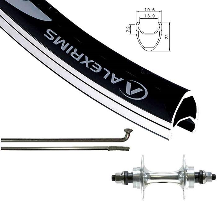Alex Rims Black DA22 Track Wheel x Formula Track Hubs 700c